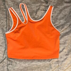 Shoulder Cutout Athletic Crop Tank Top Womens Medium
